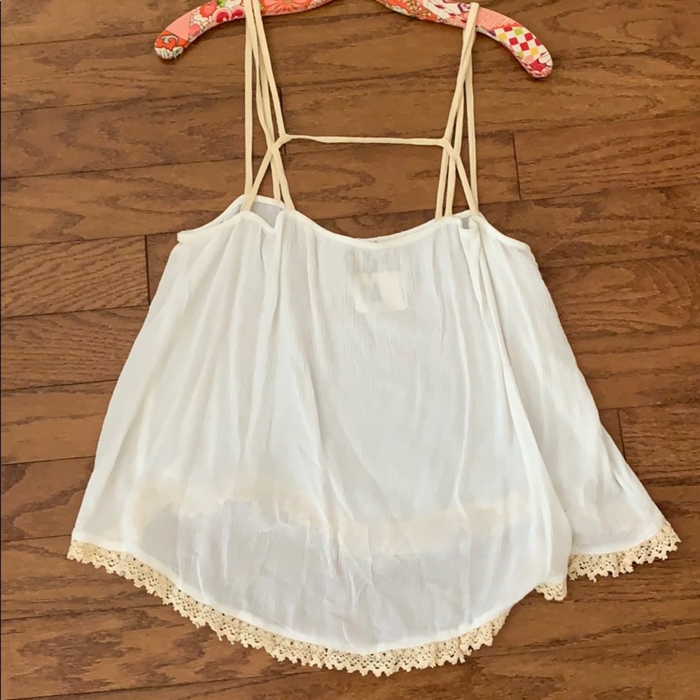 NWT Intimately Free People Tank with Lace Trim